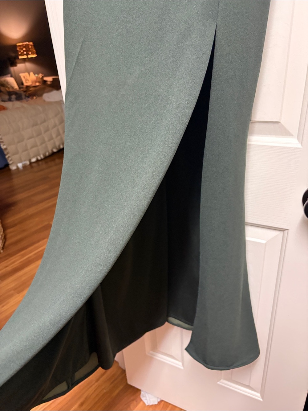 BHLDN Dark Green Square-Neck bridesmaid Dress - Picture 2 of 5